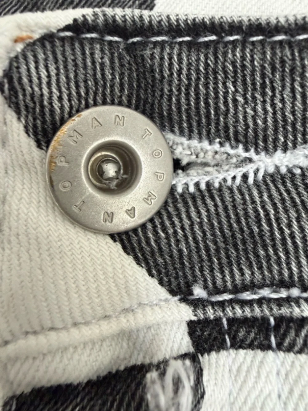 Black And White Checkers Cut Off Shorts
